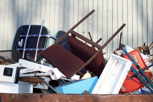 Eco-friendly recycling processes in a commercial skip service